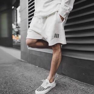 MIKI潮牌FEAR 运动宽松短裤 三条杠夏季 GOD联名阿迪美式 FOG