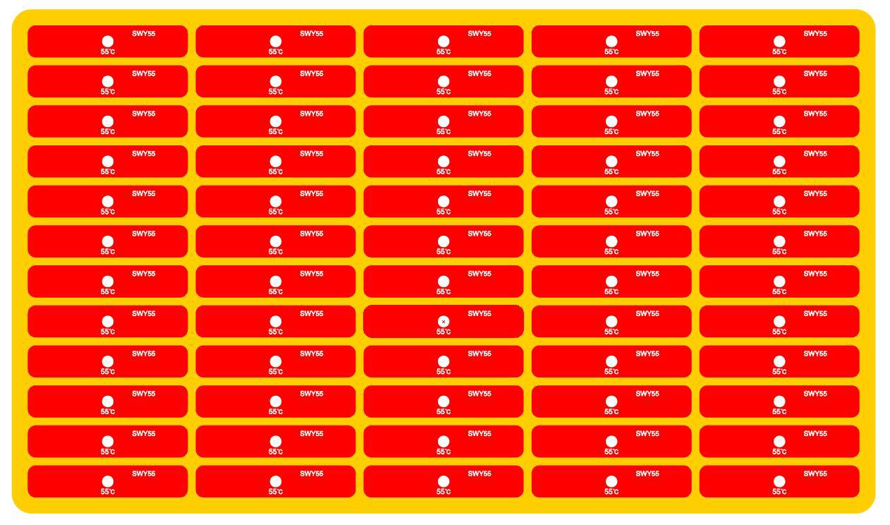 SWY55专用不可逆变色测温贴