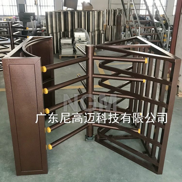 瓜州景区单向通道半高转闸 榆林窑出口禁行旋转门禁 烤漆颜色辊闸