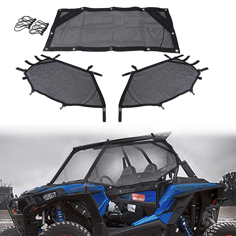 UTV配件侧网网后板遮阳网适用于PolarisRZRXPTurbo15-22