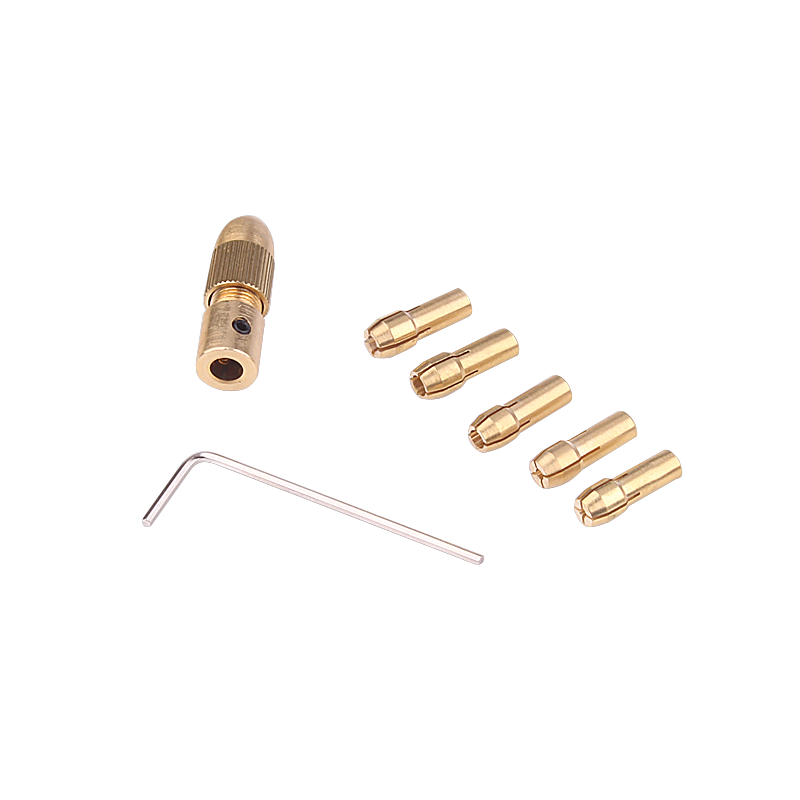 微自紧夹钻夹迷头型你磨小电钻钻头电钻小电木工黄手铜钻夹夹头