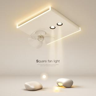 创意风扇灯led餐厅客厅灯简约现代吸顶灯主卧室房间2025新款 灯具