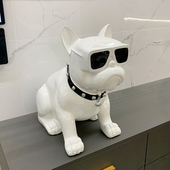 创意客厅装 饰法斗狗存钱罐只进不出简约边几电视柜摆件大号储钱罐