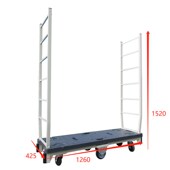 超市补货车六轮上货车窄巷道推车商超理货车通道挺车拆卸物流台车