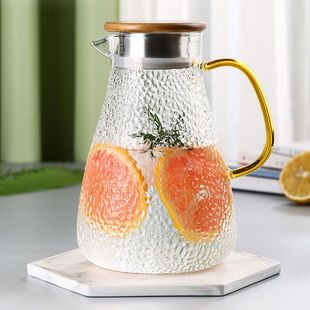 精选冷水壶凉水壶玻璃耐高温水壶大容量泡茶壶家用开水杯果汁储水