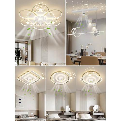 风扇灯2025新款客厅护眼全光谱灯具现代简约家用餐厅卧室中山灯具