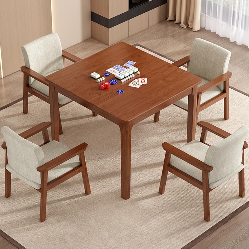 全实木餐桌椅组合家用吃饭桌子八仙桌掼蛋专用桌四方桌正方形方桌