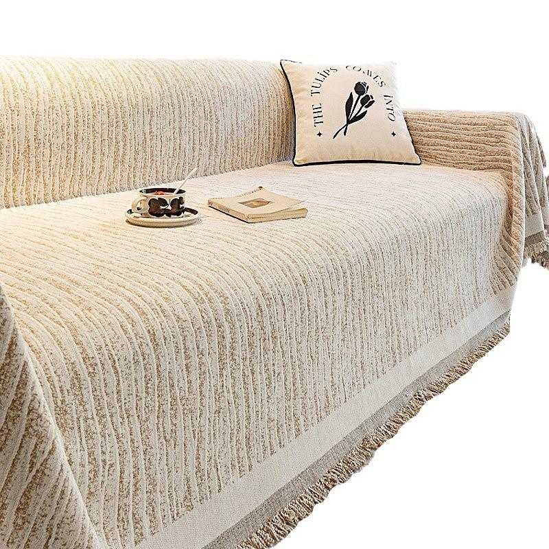 油风沙巾i奶ns雪尼尔沙发笠发全盖L型套贵妃全包沙发盖S14布经典