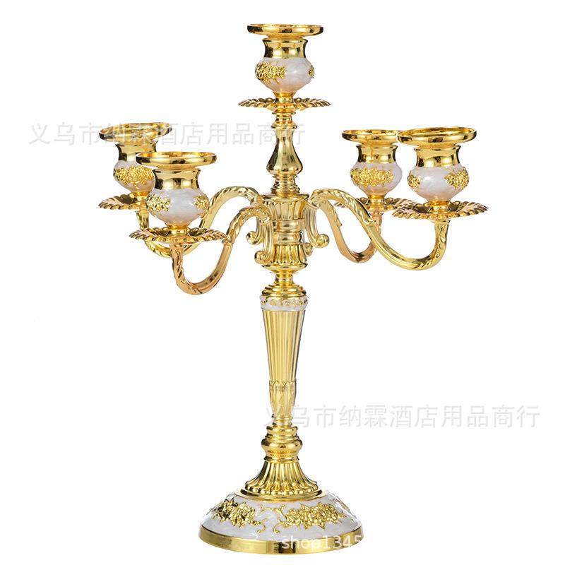 五头镀金镀银金属合金欧式合金烛台家居酒店KTV经典款蜡烛台,家居饰品,烛台,淘宝优惠券,粉丝福利购,淘宝优惠卷