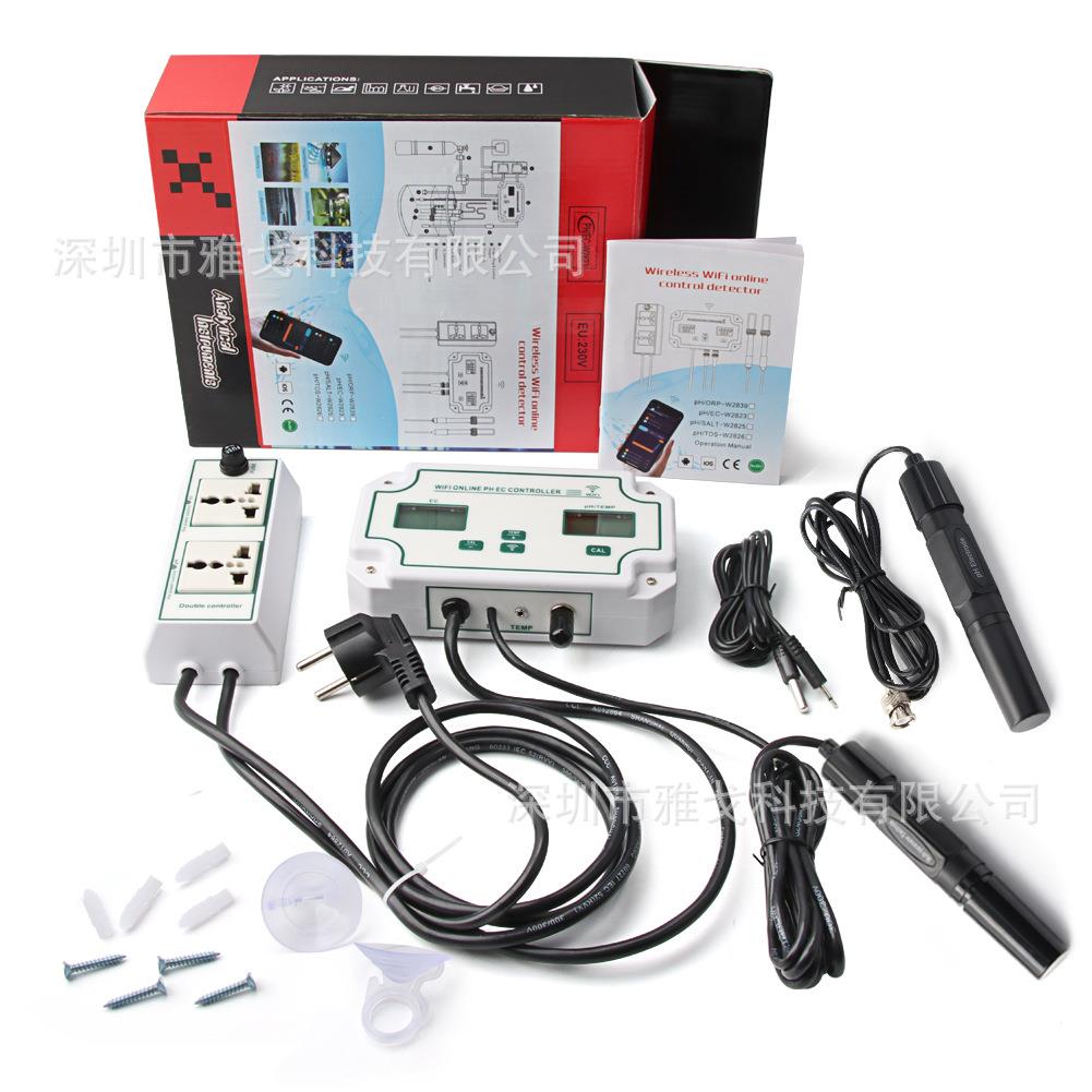 W282EU涂鸦WIFI水质在线检测仪PH酸碱度EC电导率水耕栽培控制器