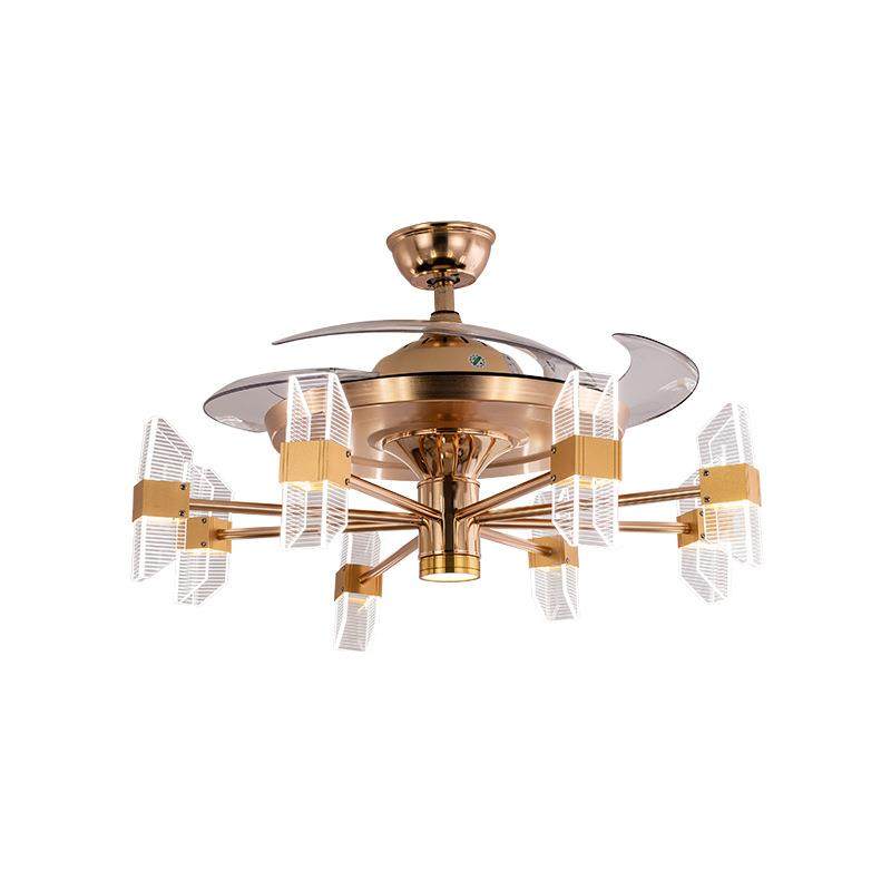 全屋智能金色魔豆隐形风扇灯北欧水晶轻奢吊扇灯客厅餐厅一体灯具,家装灯饰光源,风扇灯,淘宝优惠券,粉丝福利购,淘宝优惠卷