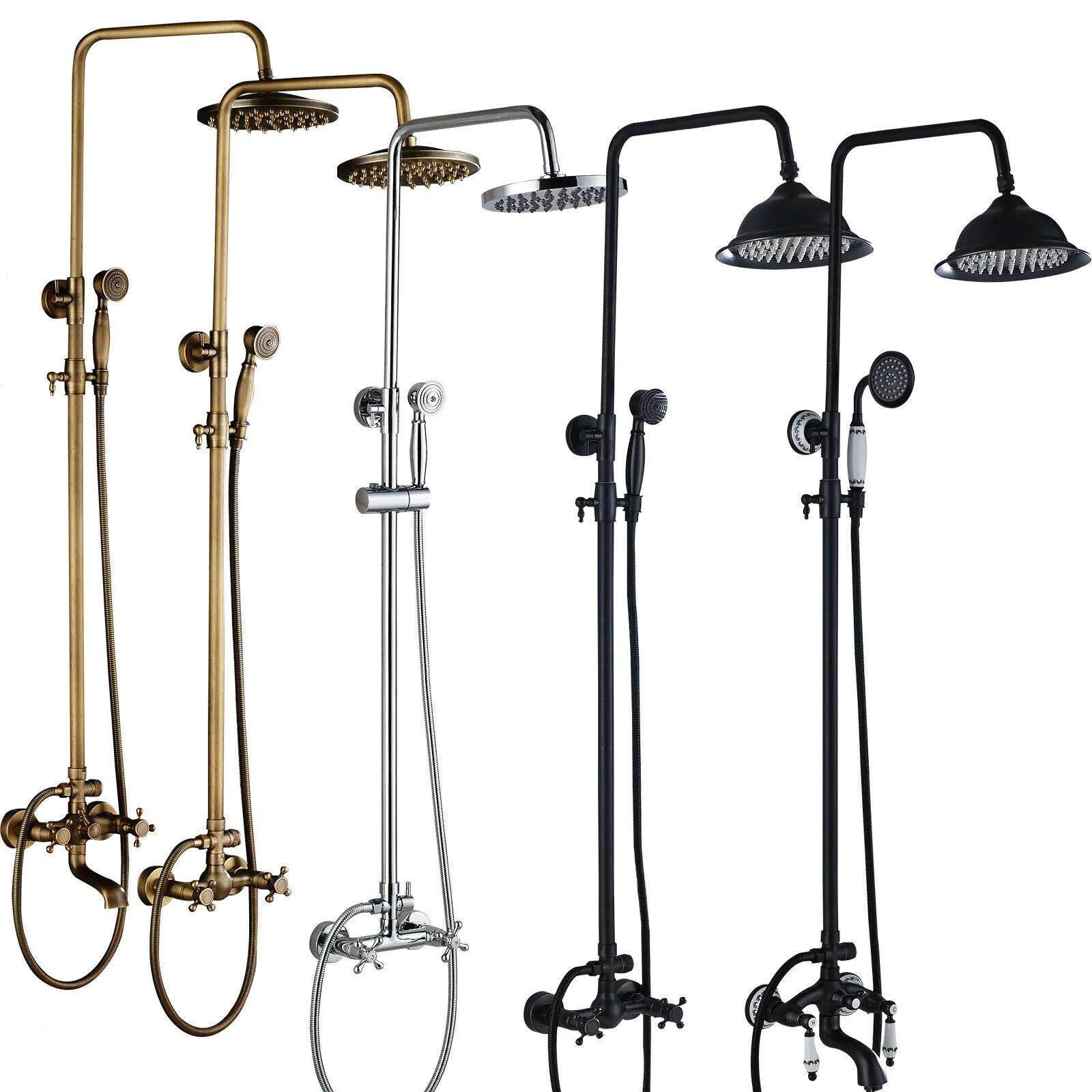 欧式仿古淋浴花洒套装黄铜复古暗装挂墙式外贸厂家,家装主材,普通花洒套装,淘宝优惠券,粉丝福利购,淘宝优惠卷