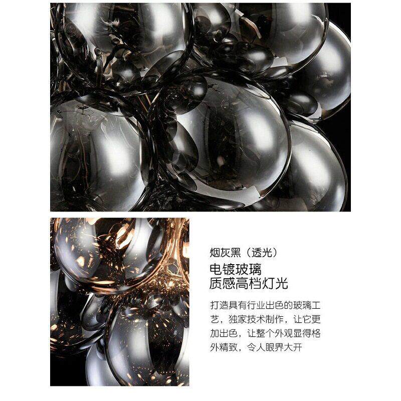北欧气球泡泡灯饰孩儿童卧室吊灯客厅样板房餐厅创意烟灰玻璃灯
