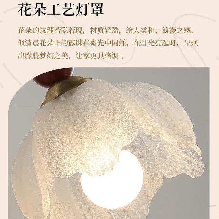 花朵壁灯法式复古客厅背景墙灯具2026新款花瓣设计卧室床头装饰灯