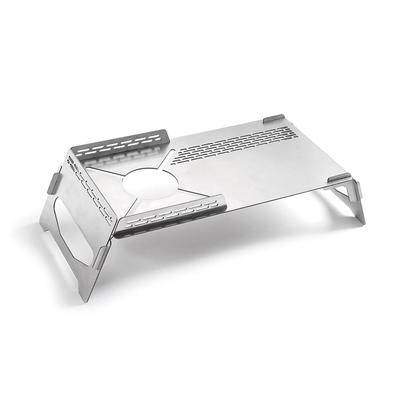 soto10便携户外不锈钢桌单飞桌炉具配件防风炉桌隔热野餐折叠桌