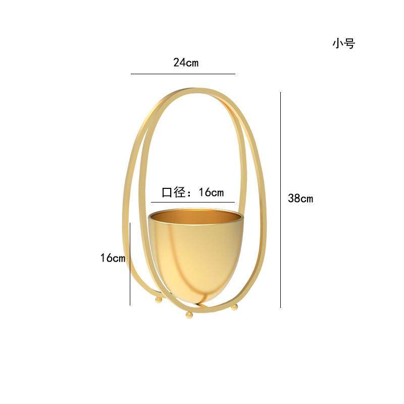 北欧铁艺室内客厅阳台金色新中式年宵花篮花盆花架蝴蝶兰专用提篮,家居饰品,花盆,淘宝优惠券,粉丝福利购,淘宝优惠卷