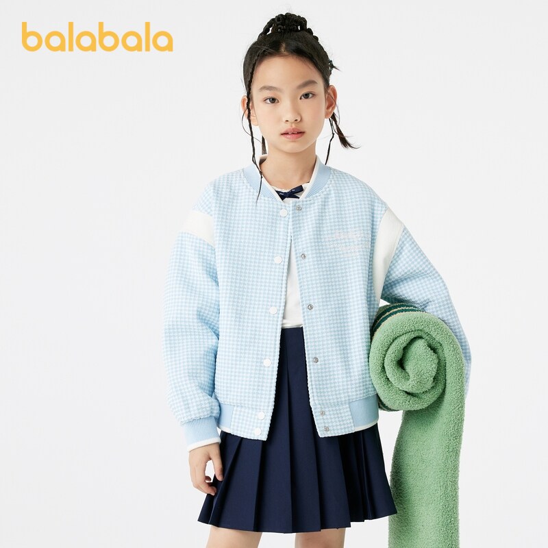 【商场同款】巴拉巴拉女童棒球服小香风外套秋2025新款亲子装宽松