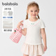 童装 巴拉巴拉女童短袖 潮5 上衣2025夏装 新款 T恤婴儿打底衫 宝宝半袖