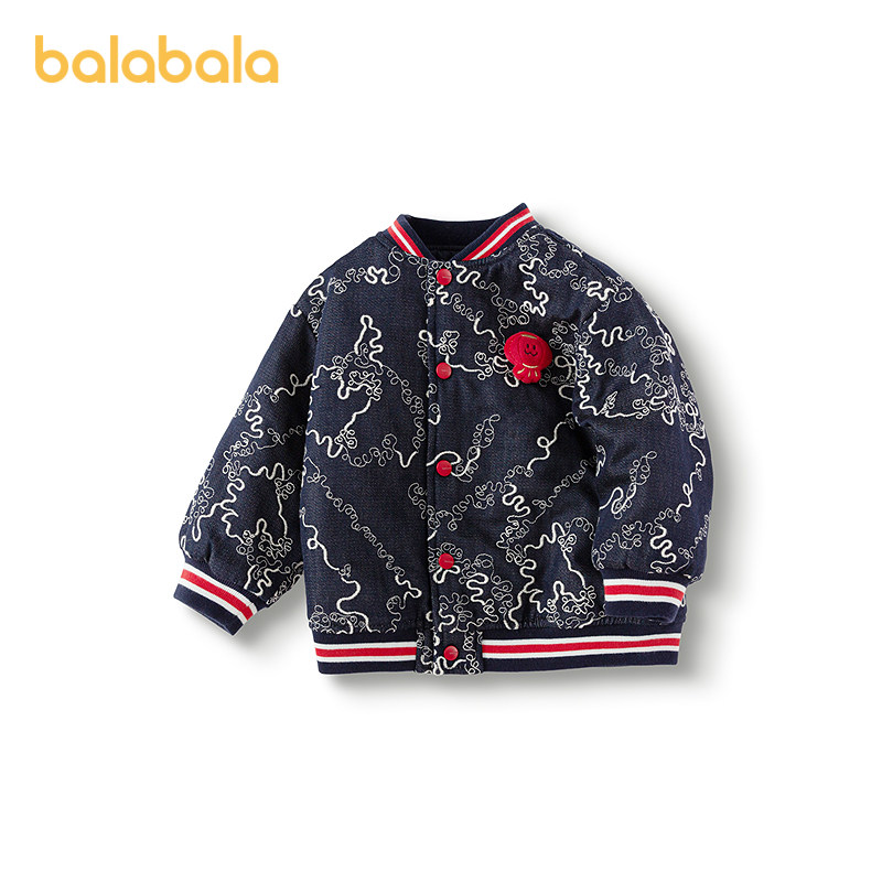巴拉巴拉宝宝棉服男童棉衣棉袄婴儿外套拜年服棒球服萌趣时尚潮酷