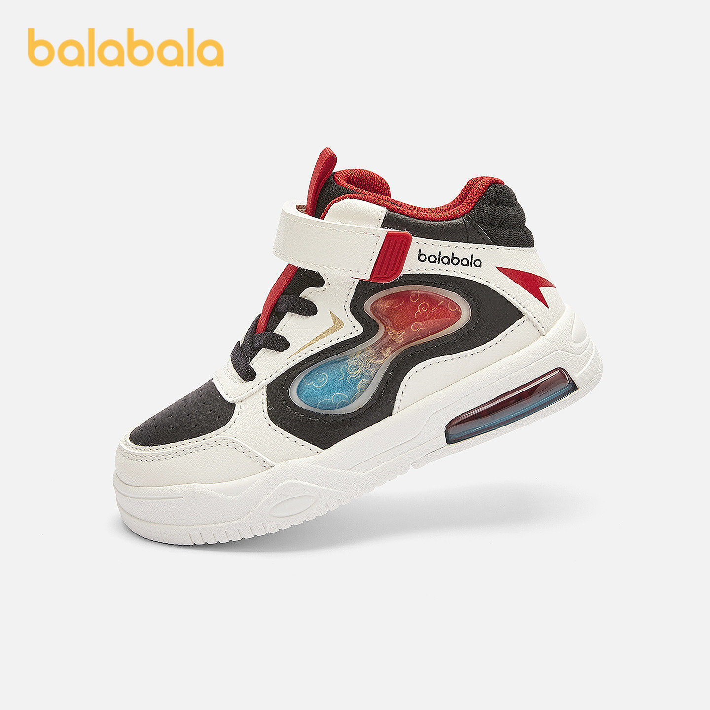 巴拉巴拉儿童运动鞋男童中帮板鞋小童宝宝透气小白鞋春季新款童鞋