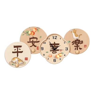 新中壁式厅装饰画高级感发光灯画平安客喜乐沙发背景墙画氛YX9034