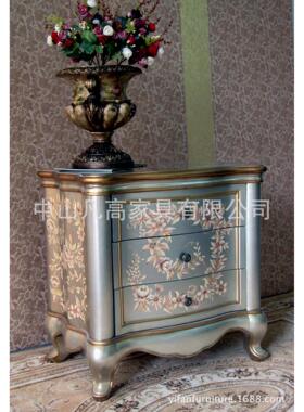 欧式典新式古典彩绘玄关电视柜床头柜式法美80409田园新古家具