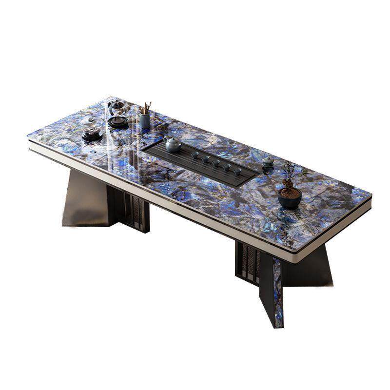 简办公桌室茶家泡用一体茶几岩板茶客厅VWN阳台茶台桌椅组约合