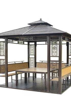 户外庭院别院墅花园农35618家乐农村小亭子亭小木屋四角亭室凉外