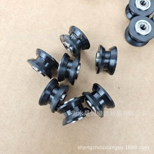 供应尼龙导轨滑轮圆弧梯形轨滑轮 耐磨静音 MC润滑尼龙导轨滚轮