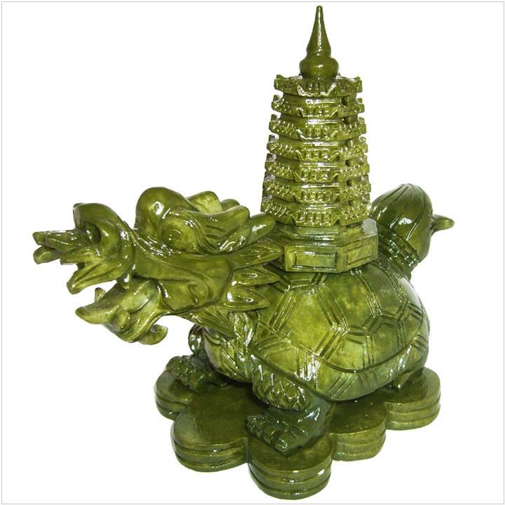 南玉龙龟文昌塔摆件工艺饰品家居摆件