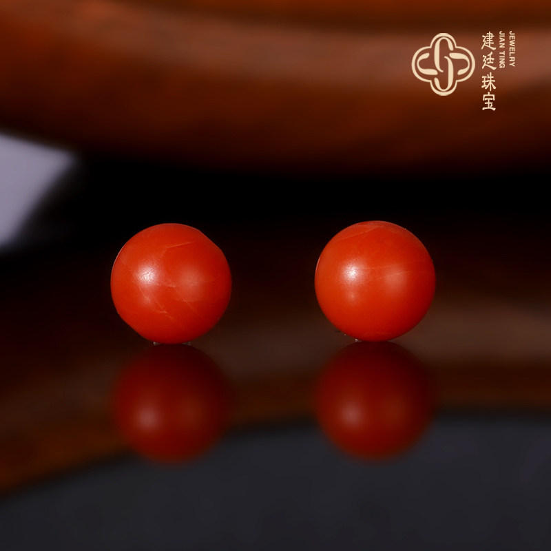 建廷原矿保山南红散珠圆珠单珠满肉柿子红老矿磨砂质感顶珠配珠,饰品/流行首饰/时尚饰品新,DIY配件,淘宝优惠券,粉丝福利购,淘宝优惠卷