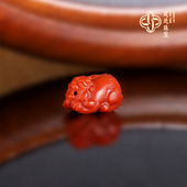 原矿川料瓦西南红貔貅16号19.5x12.4x10.8mm满肉哑光精工南红吊坠