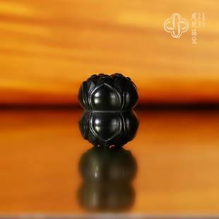 建廷新疆塔青并蒂莲花散珠 精工 路路通 和田玉吊坠 羊脂玉配珠