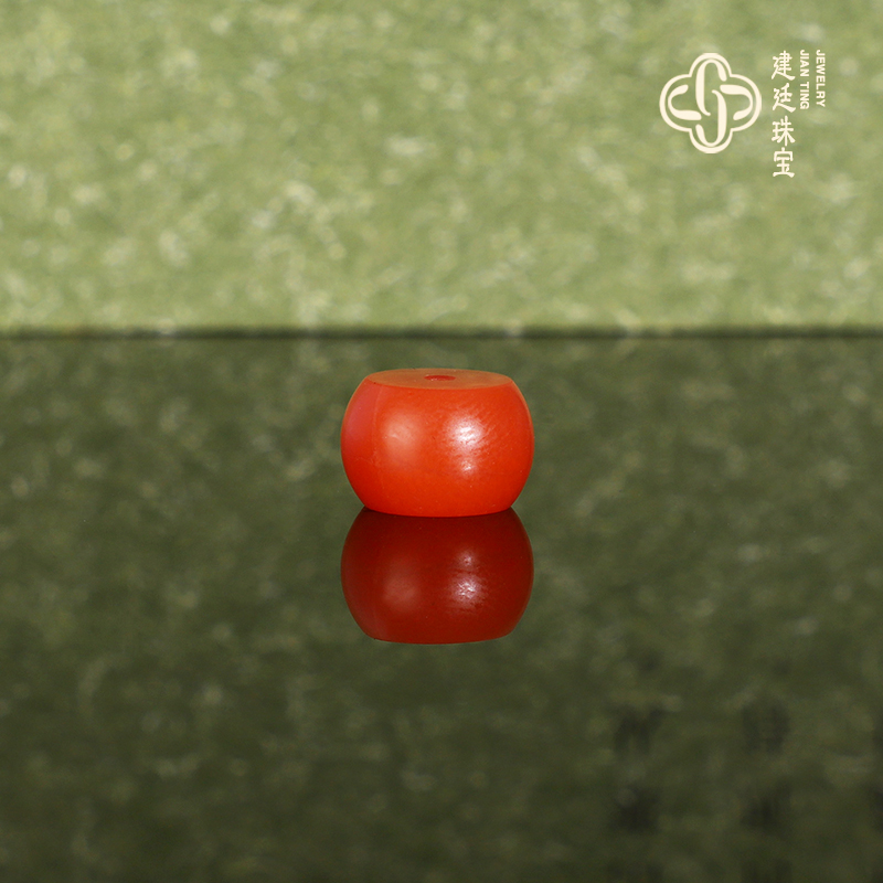 原矿天然保山南红散珠 直径10x6.5mm 精选孔道 收藏级南红隔珠