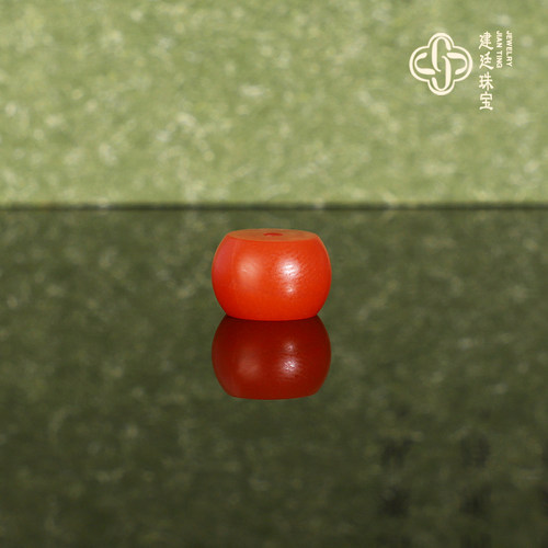 原矿天然保山南红散珠 直径10x6.5mm 精选孔道 收藏级南红隔珠