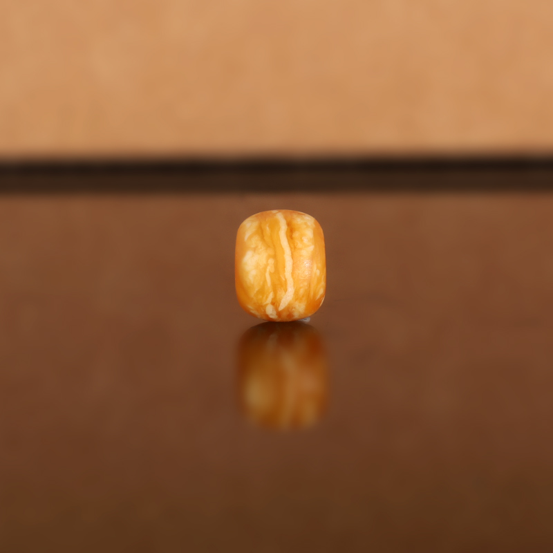 天然俄料老蜡老型散珠LL55 9.3x7.4mm 云端古董老蜜蜡配珠隔珠