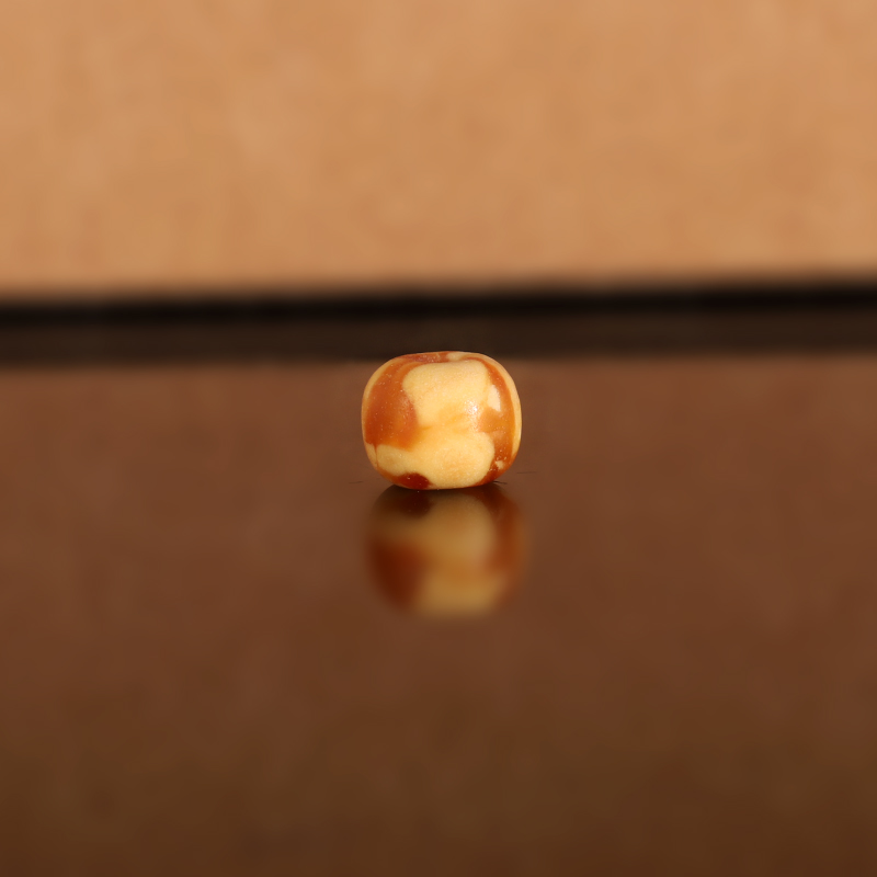 天然俄料老蜡老型散珠LL14 8.2x6.5mm 云端古董老蜜蜡配珠隔珠