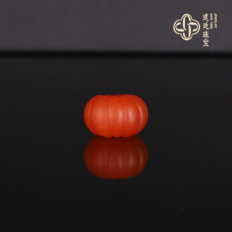 精品保山南红南瓜珠13.2x8.5mm 配珠瓜珠天然正品 南红玛瑙散珠