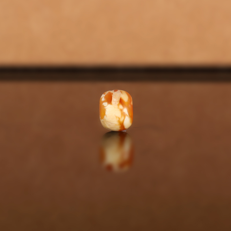 天然俄料老蜡老型散珠LL38 8.1x6.3mm 云端古董老蜜蜡配珠隔珠