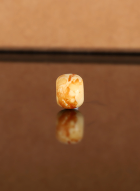 天然俄料老蜡老型散珠LL46 8x6.1mm 云端古董老蜜蜡配珠隔珠