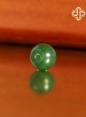 建廷天然俄料碧玉散珠 直径9.5x8mm 哑光和田玉羊脂玉配珠隔珠