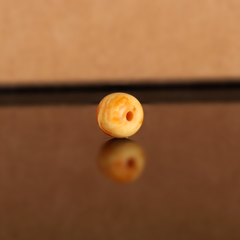 天然俄料老蜡老型散珠LL6 8x6.3mm 毕业云端古董老蜜蜡配珠隔珠