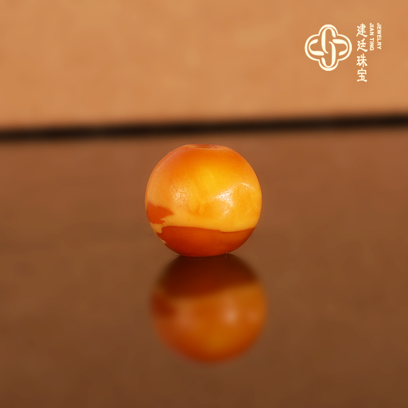 建廷天然俄料老蜜蜡散珠11mm 精修孔道 满蜡妖花古董蜜蜡配珠圆珠