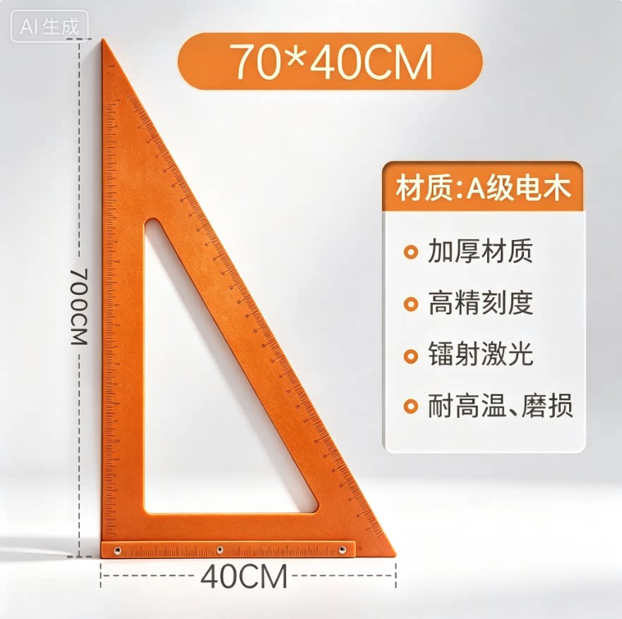 木工三角尺专用大号拐尺90度加厚直角三角板高精度电木板角尺装修