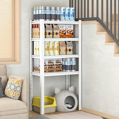 猫砂盆置物架猫厕所架子落地上A方铁艺落地多层钢制高脚储物柜子