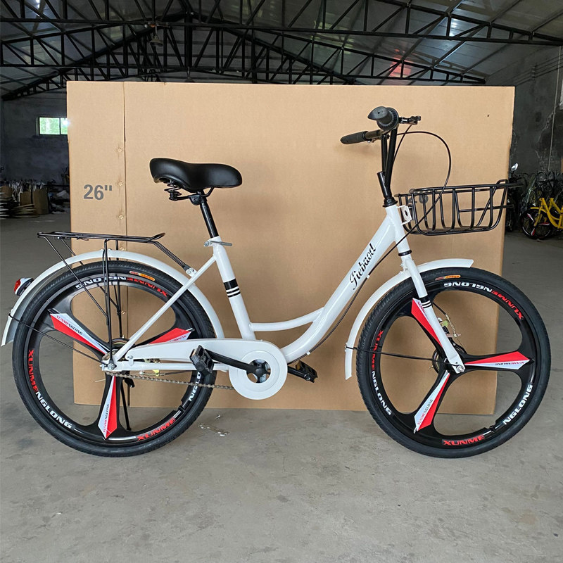 小黄车全轴承一体轮2o426寸实心胎自行车成大人男女式学生轻便通