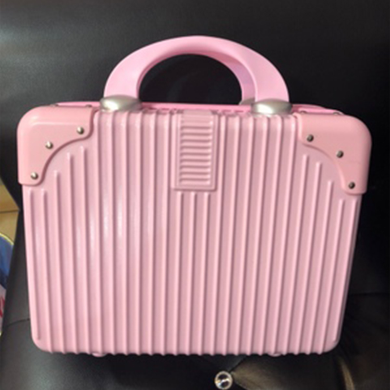复古直包a角大容量化妆箱女小旅行李箱收纳包14寸迷你手提箱子16