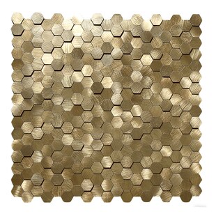 立体小六角自粘背胶金属马赛克瓷砖墙贴客厅吧台卫生间墙面背景墙