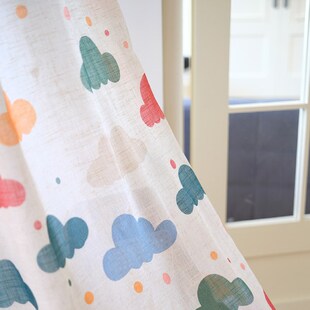 Kalamta卡拉玛塔 云朵纱弱光白透窗K帘卡通治愈韩系日系窗纱定