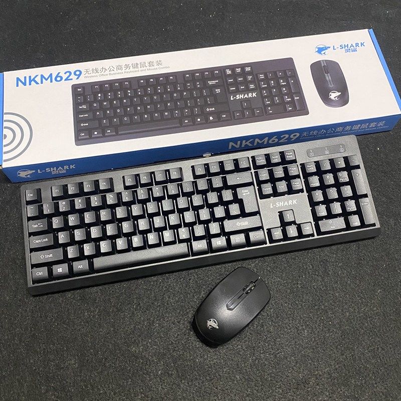 电脑键盘鼠标套装无线台式笔记本办公专用静音无声打字us家用商务